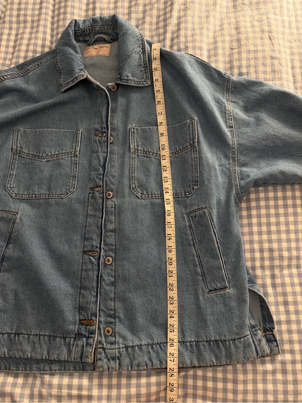 Free People Light Blue Denim Jean Jacket - Picture 5 of 6
